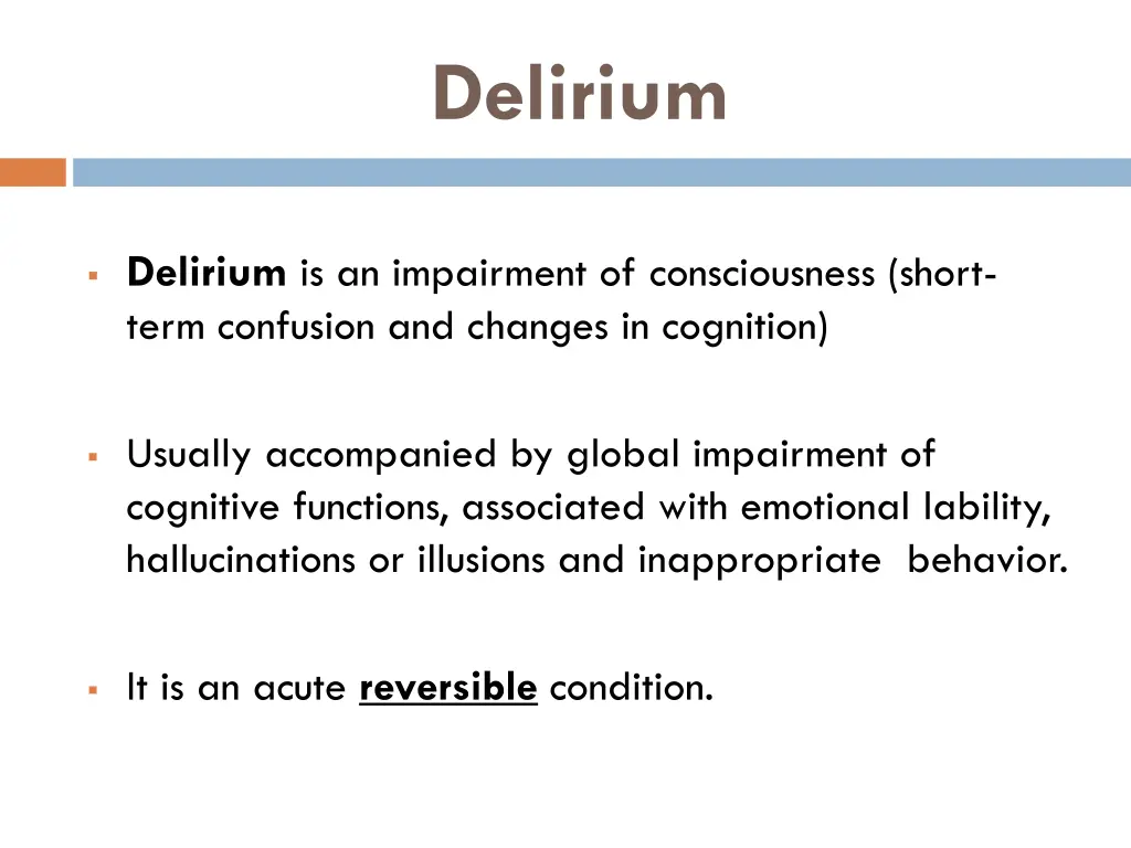 delirium