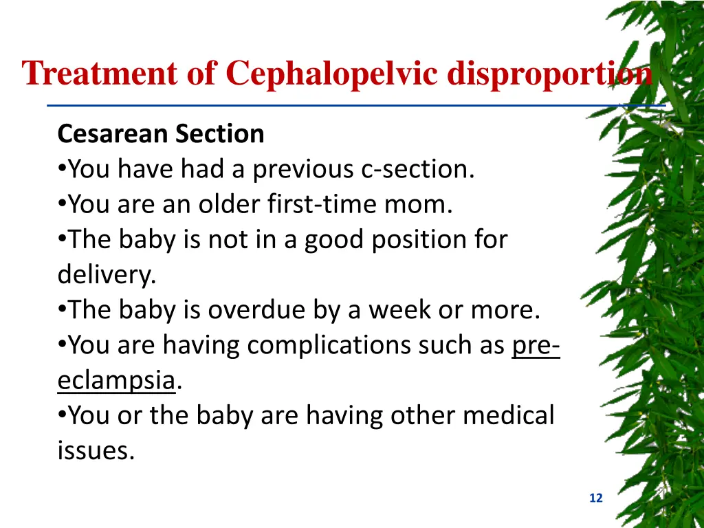 treatment of cephalopelvic disproportion 1