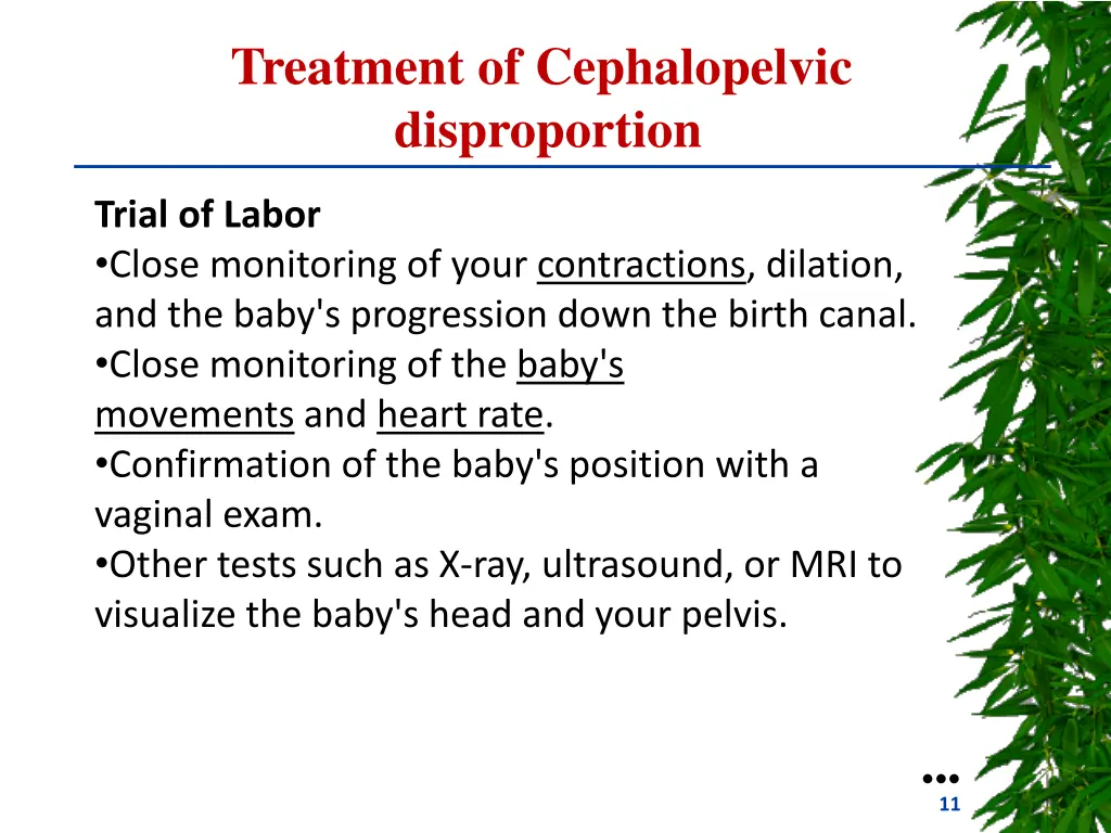 treatment of cephalopelvic disproportion
