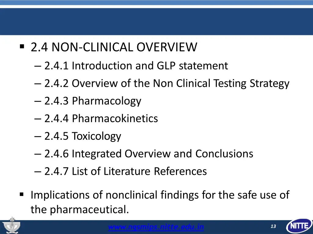2 4 non clinical overview 2 4 1 introduction
