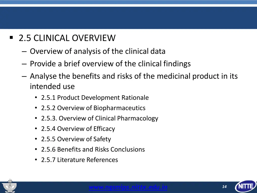 2 5 clinical overview overview of analysis