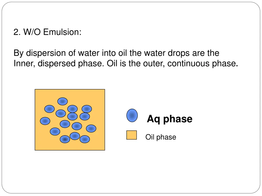 2 w o emulsion