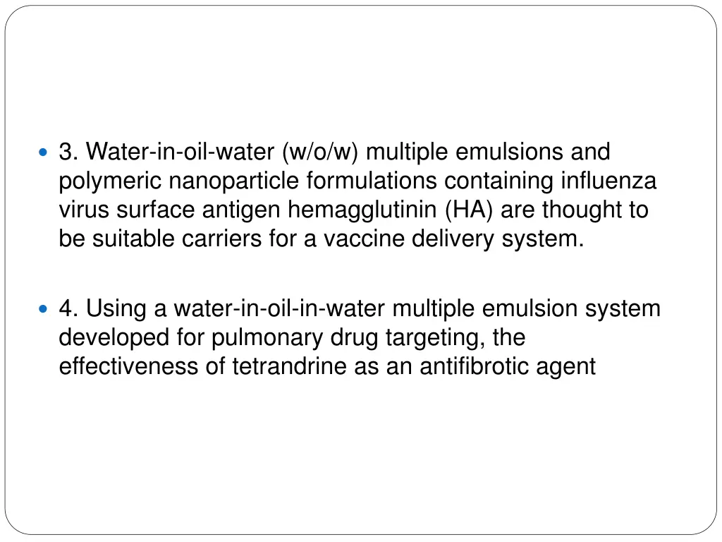 3 water in oil water w o w multiple emulsions