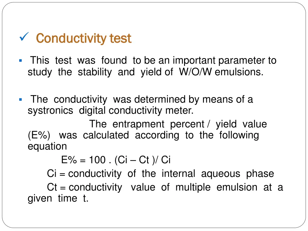 conductivity test conductivity test