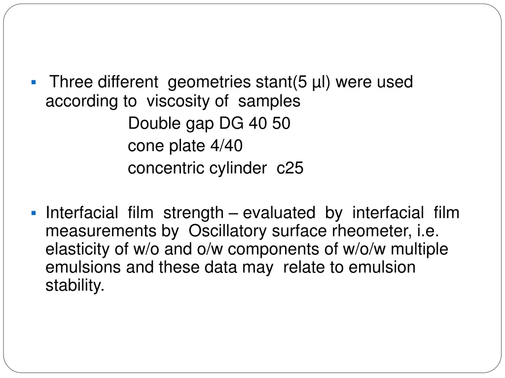 three different geometries stant 5 l were used