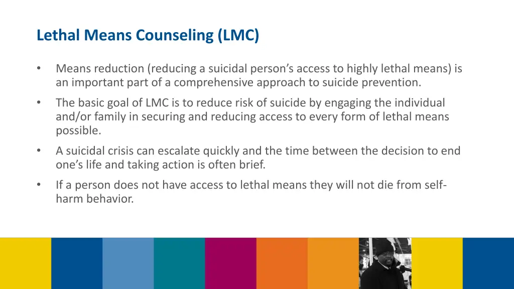 lethal means counseling lmc