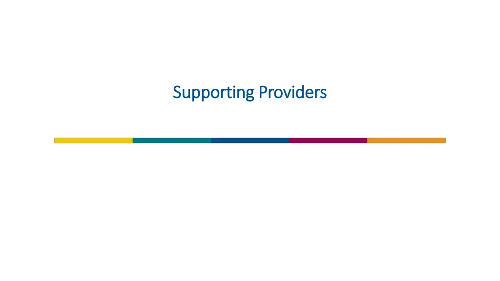 supporting providers supporting providers