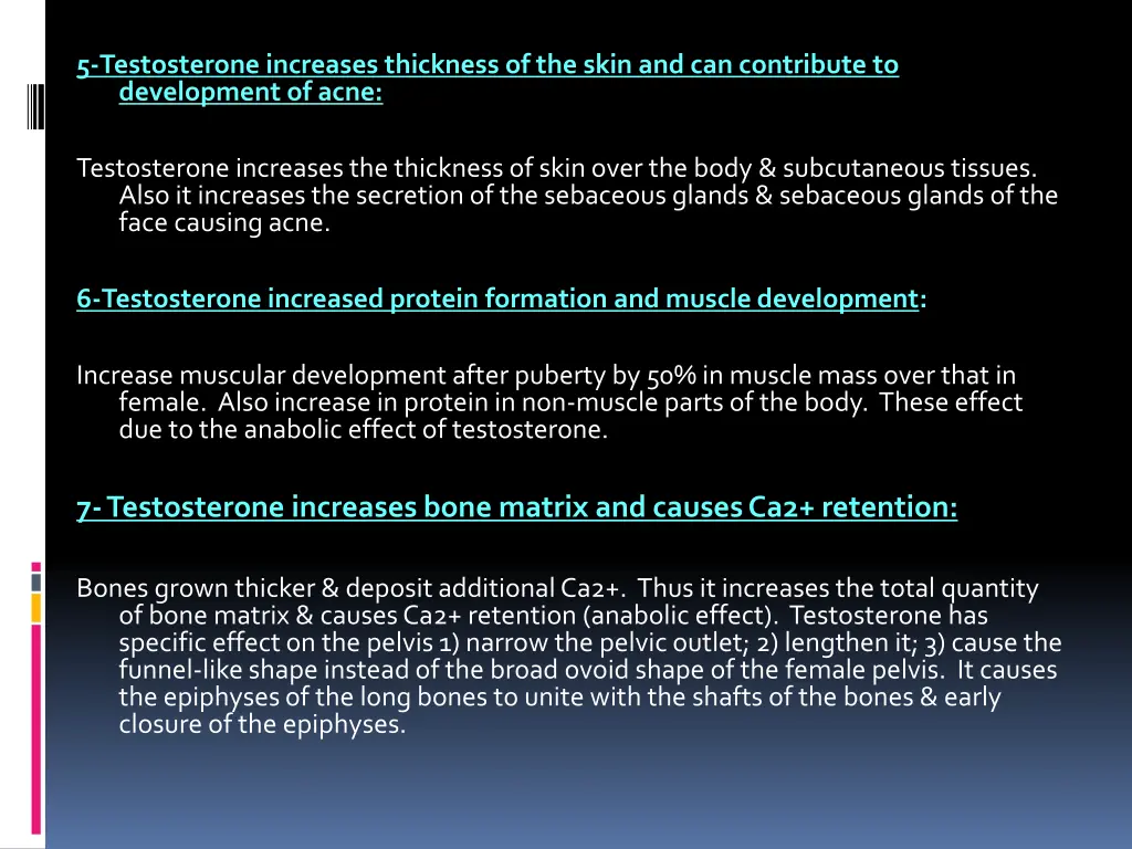 5 testosterone increases thickness of the skin