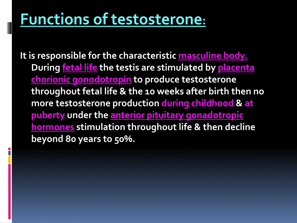 functions of testosterone