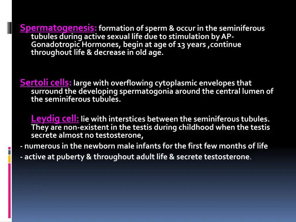 spermatogenesis formation of sperm occur