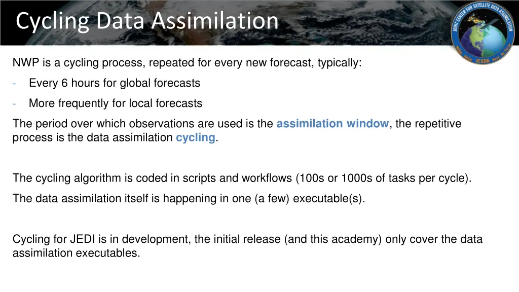 cycling data assimilation
