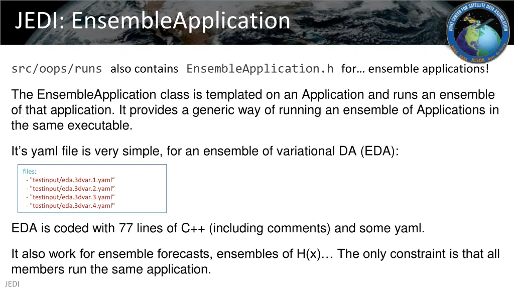 jedi ensembleapplication