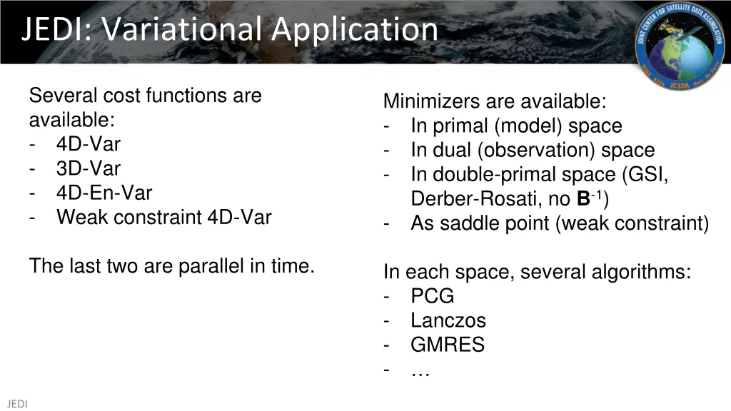 jedi variational application