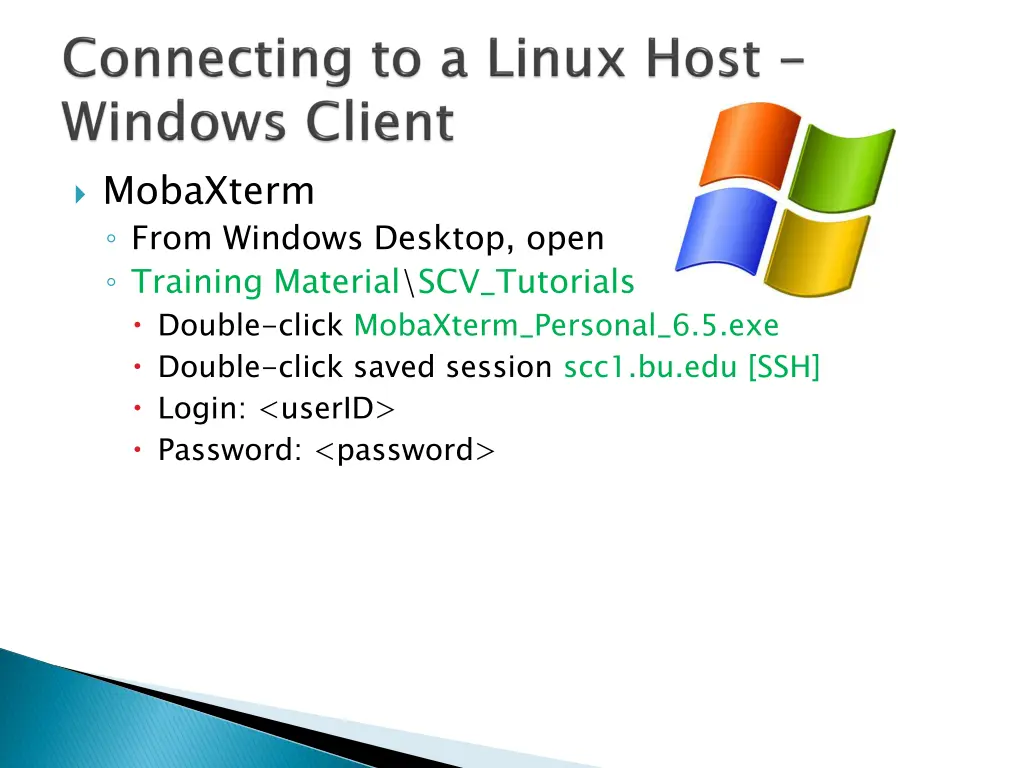 mobaxterm from windows desktop open training