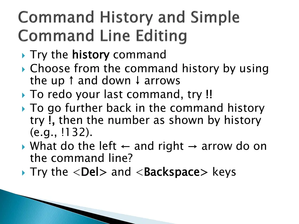 try the history choose from the command history