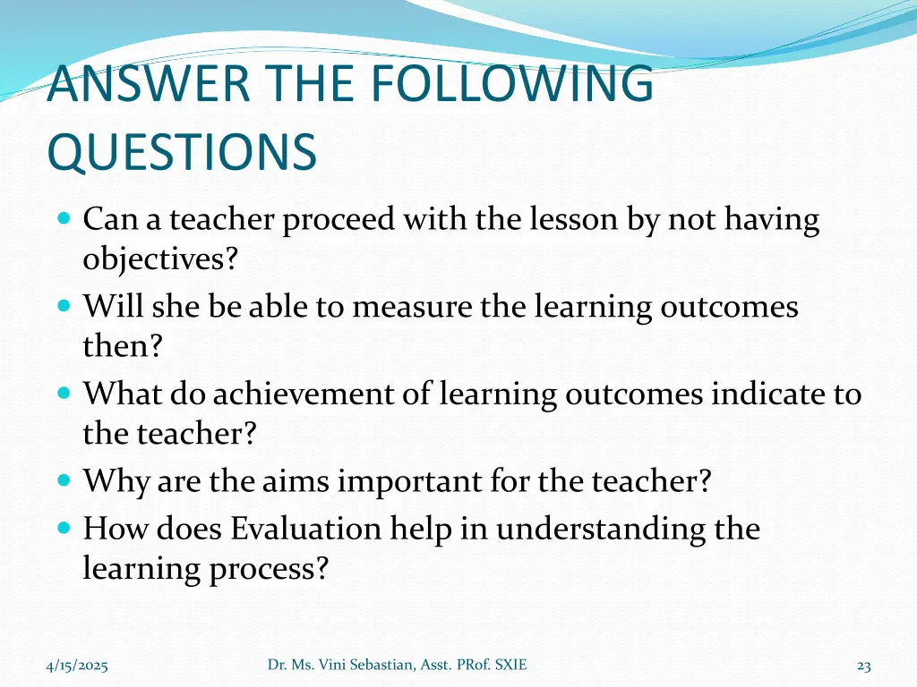 answer the following questions