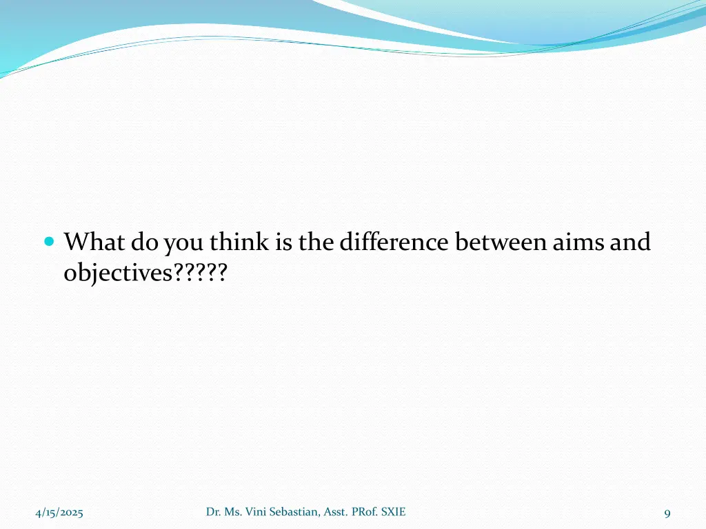 what do you think is the difference between aims