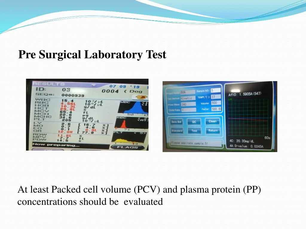 pre surgical laboratory test