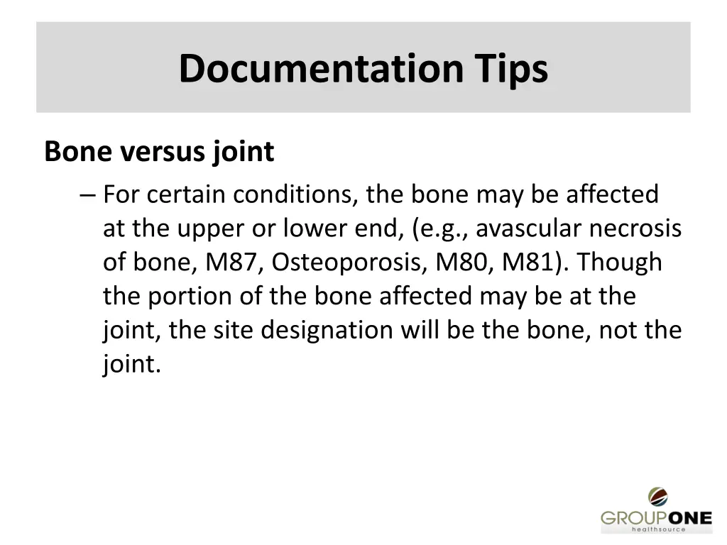 documentation tips
