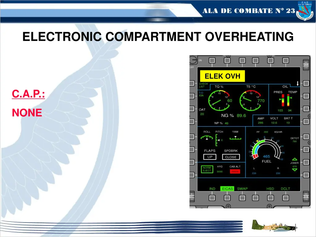 electronic compartment overheating