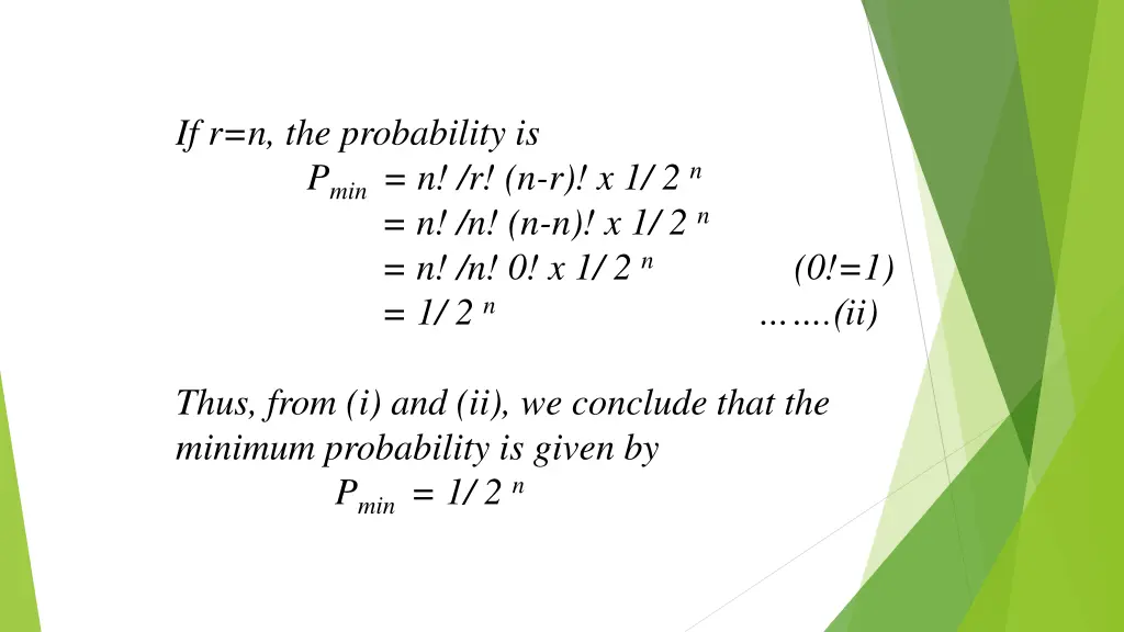 if r n the probability