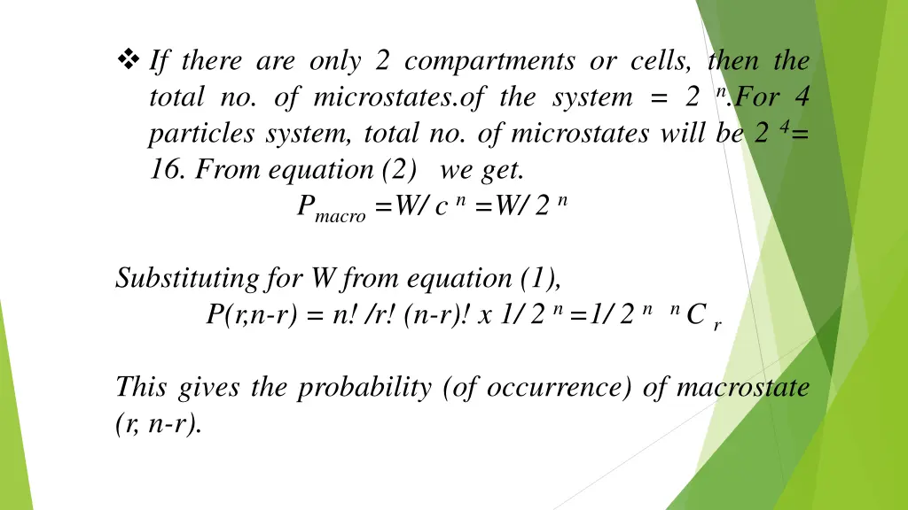 if there are only 2 compartments or cells then