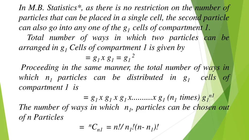 in m b statistics as there is no restriction