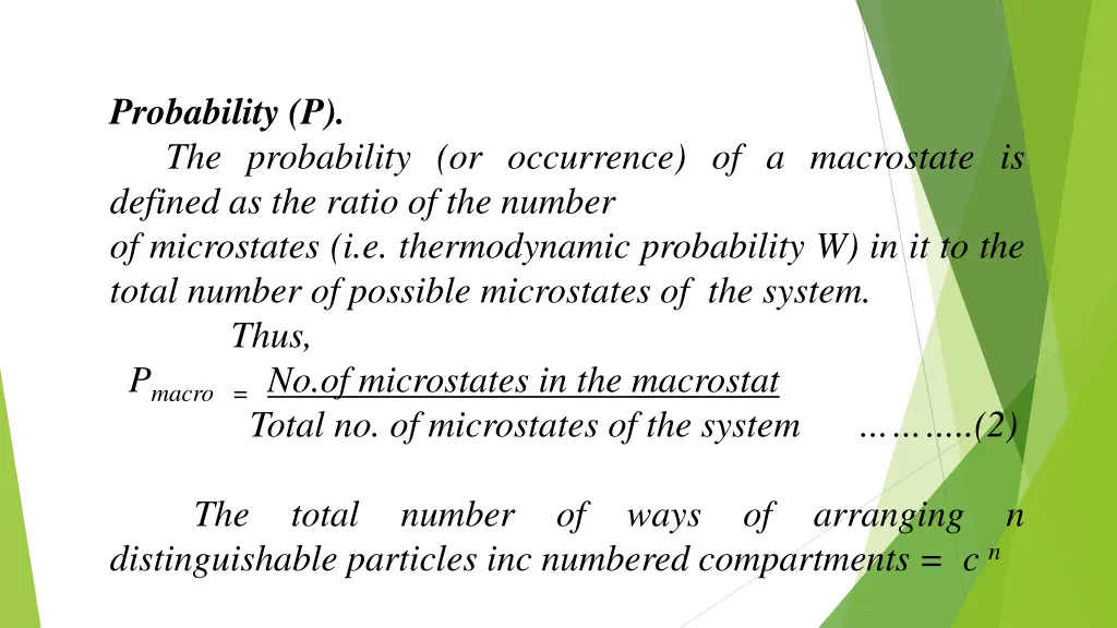 probability p the probability or occurrence