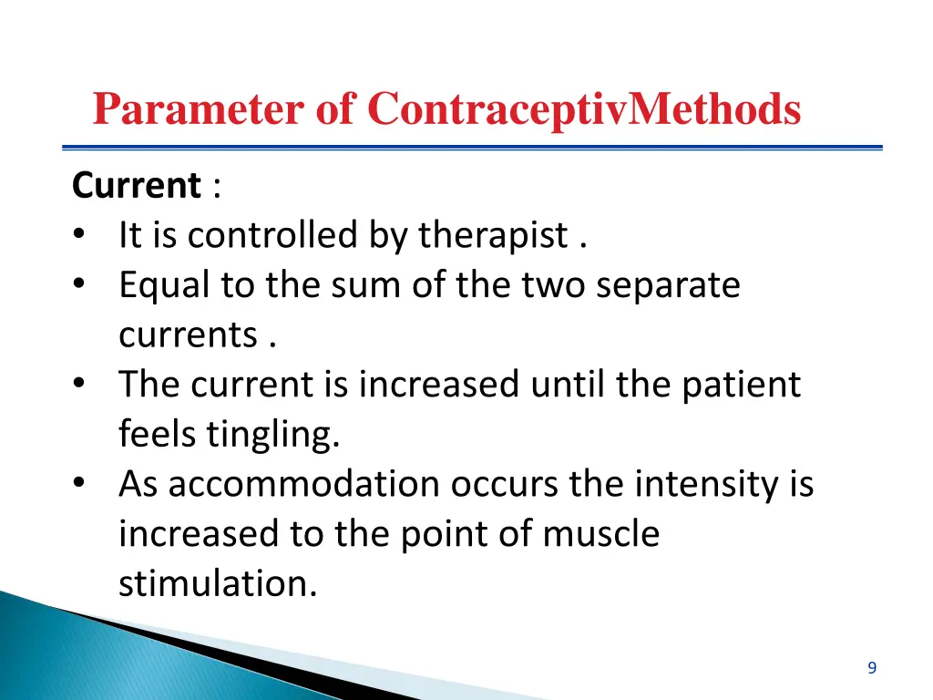 parameter of contraceptivmethods 2