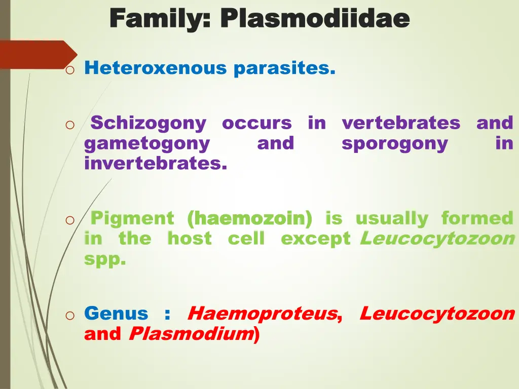 family family plasmodiidae plasmodiidae