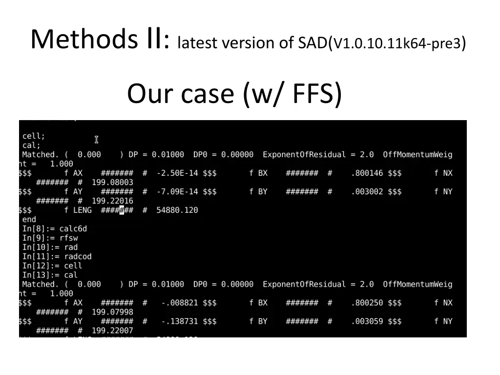 methods ii latest version of sad v1 0 10 11k64