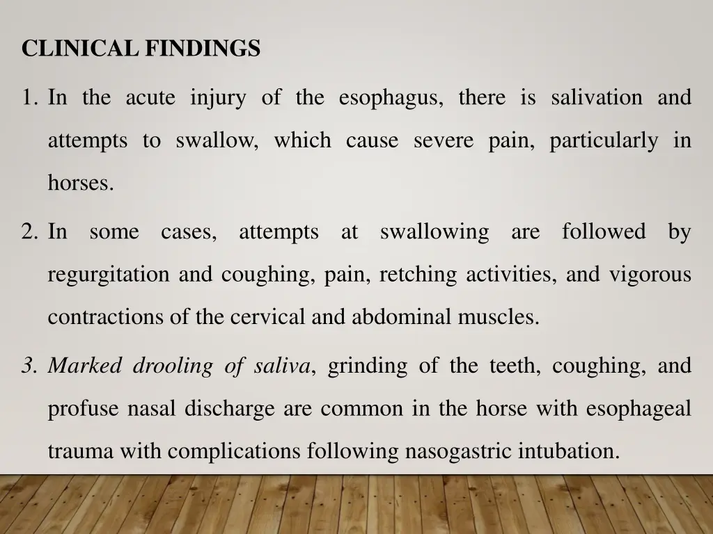 clinical findings