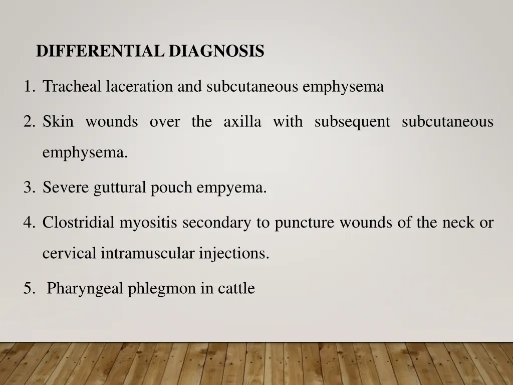 differential diagnosis