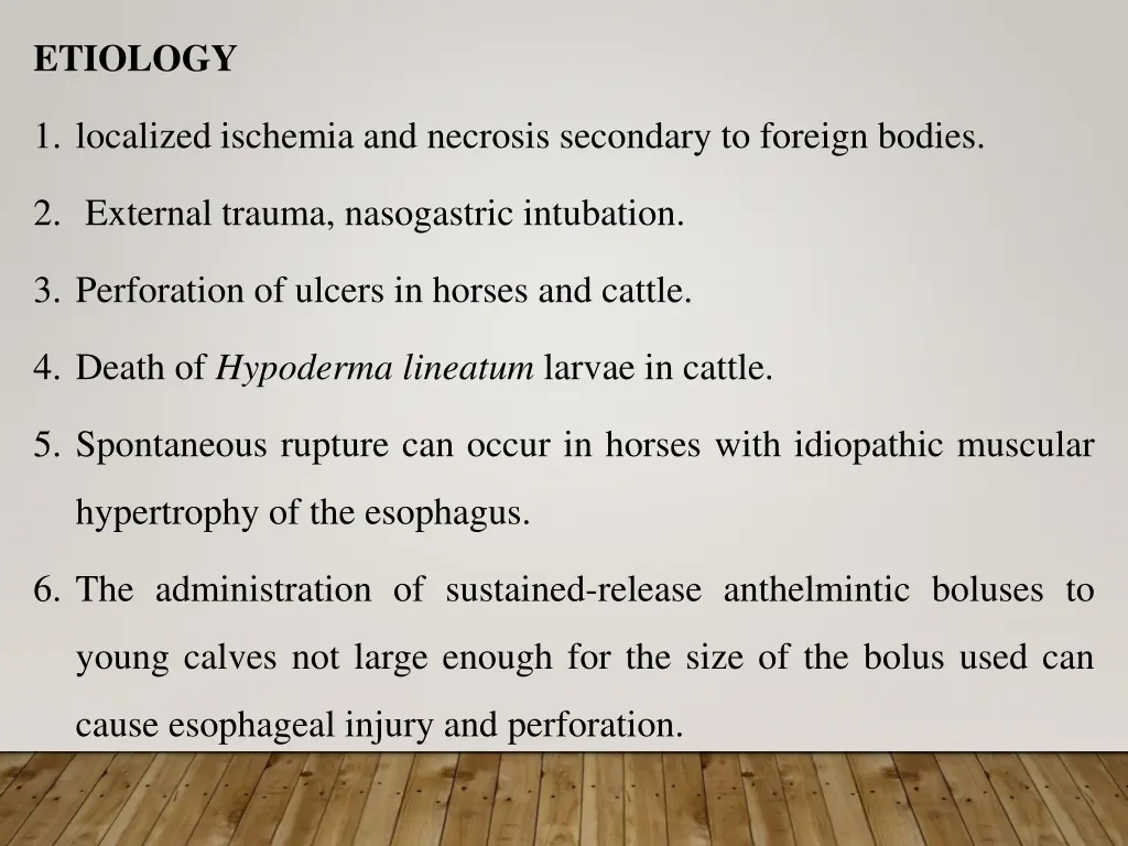 etiology