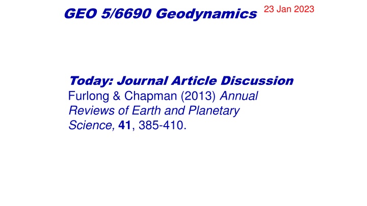 geo 5 6690 geodynamics