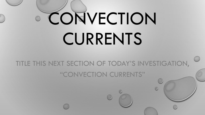 convection currents