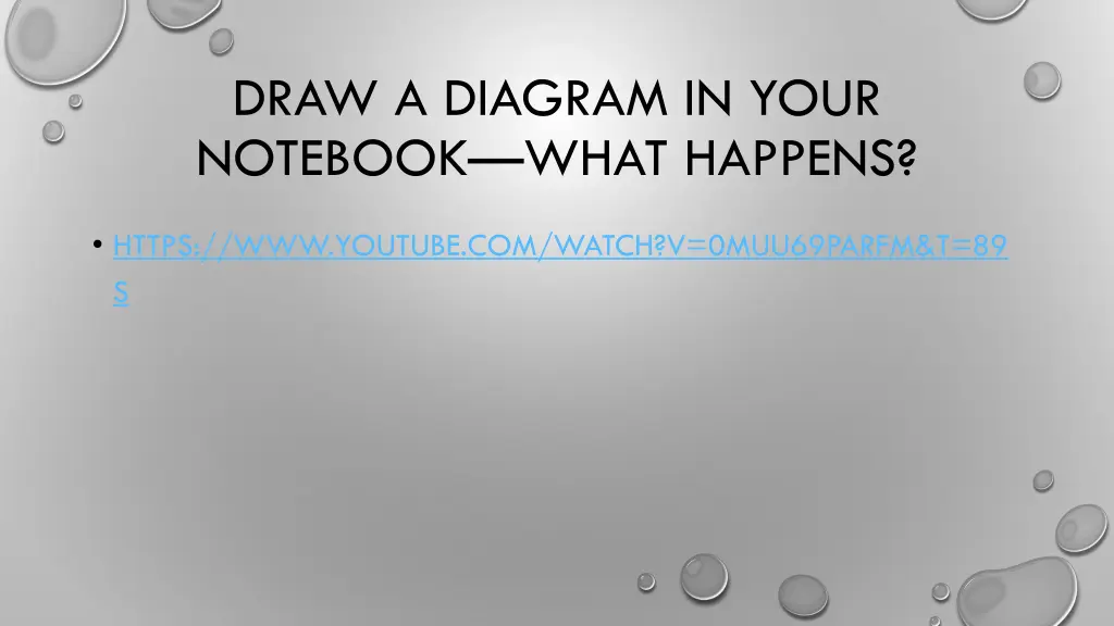 draw a diagram in your notebook what happens