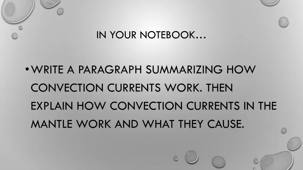 in your notebook