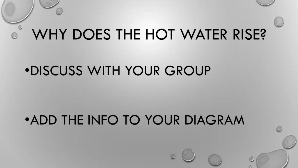 why does the hot water rise