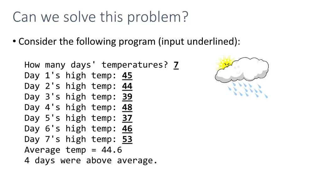 can we solve this problem