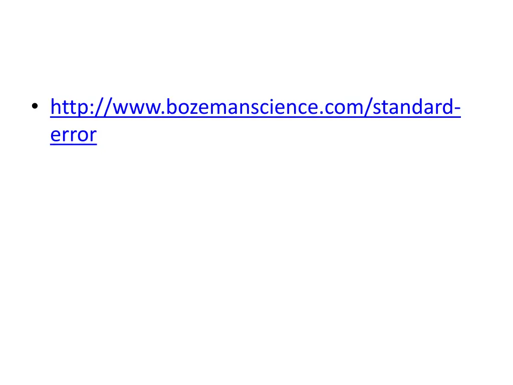 http www bozemanscience com standard error