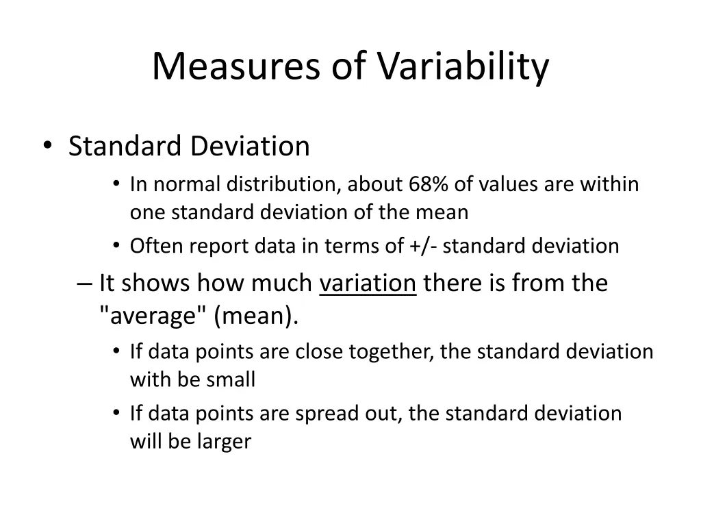 measures of variability