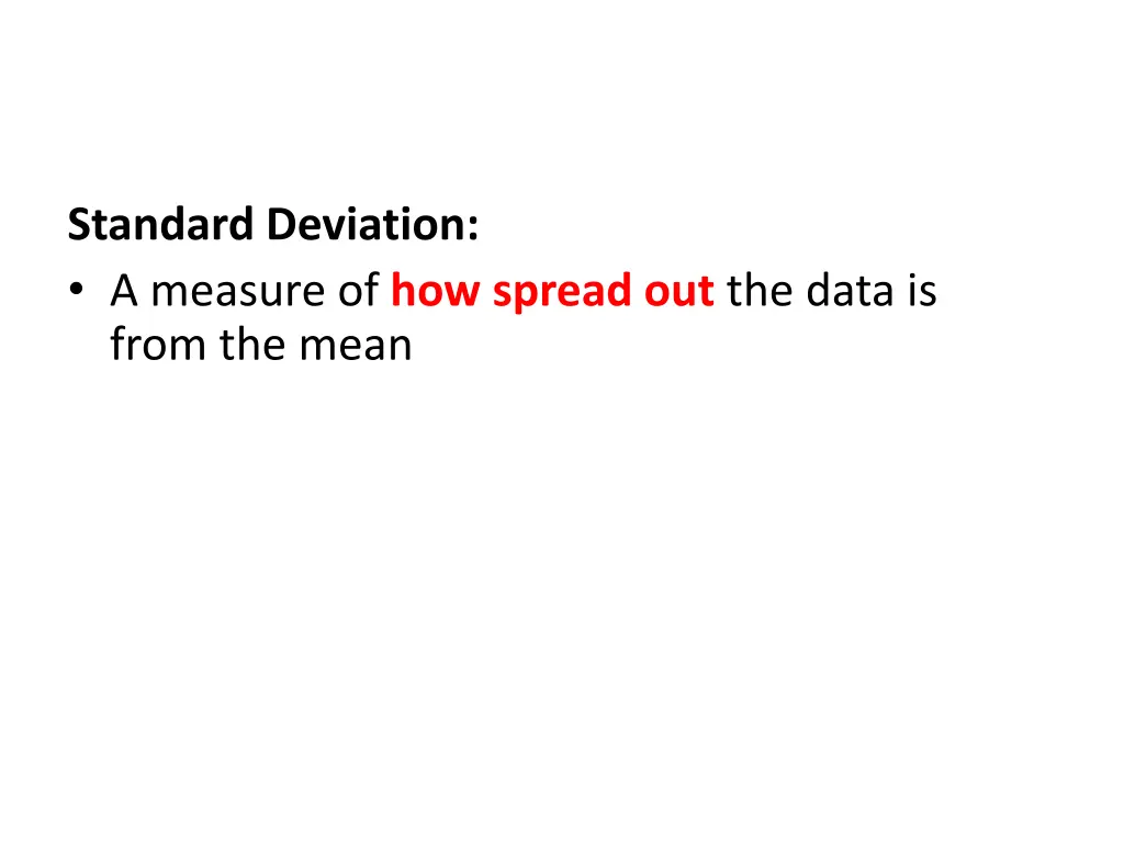 standard deviation a measure of how spread