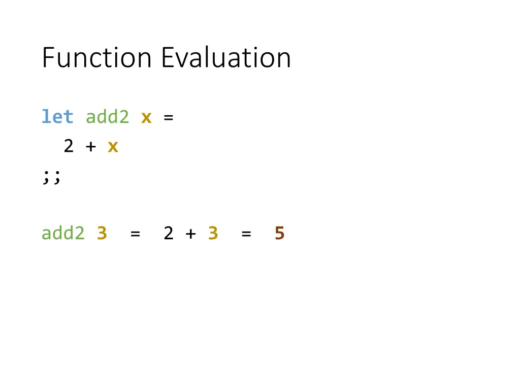 function evaluation