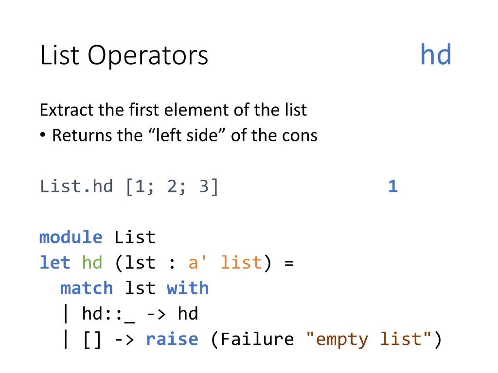 list operators 2