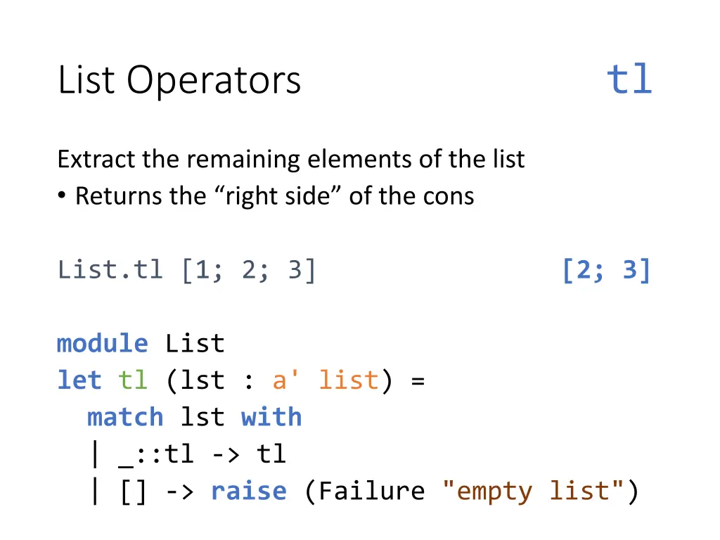 list operators 3