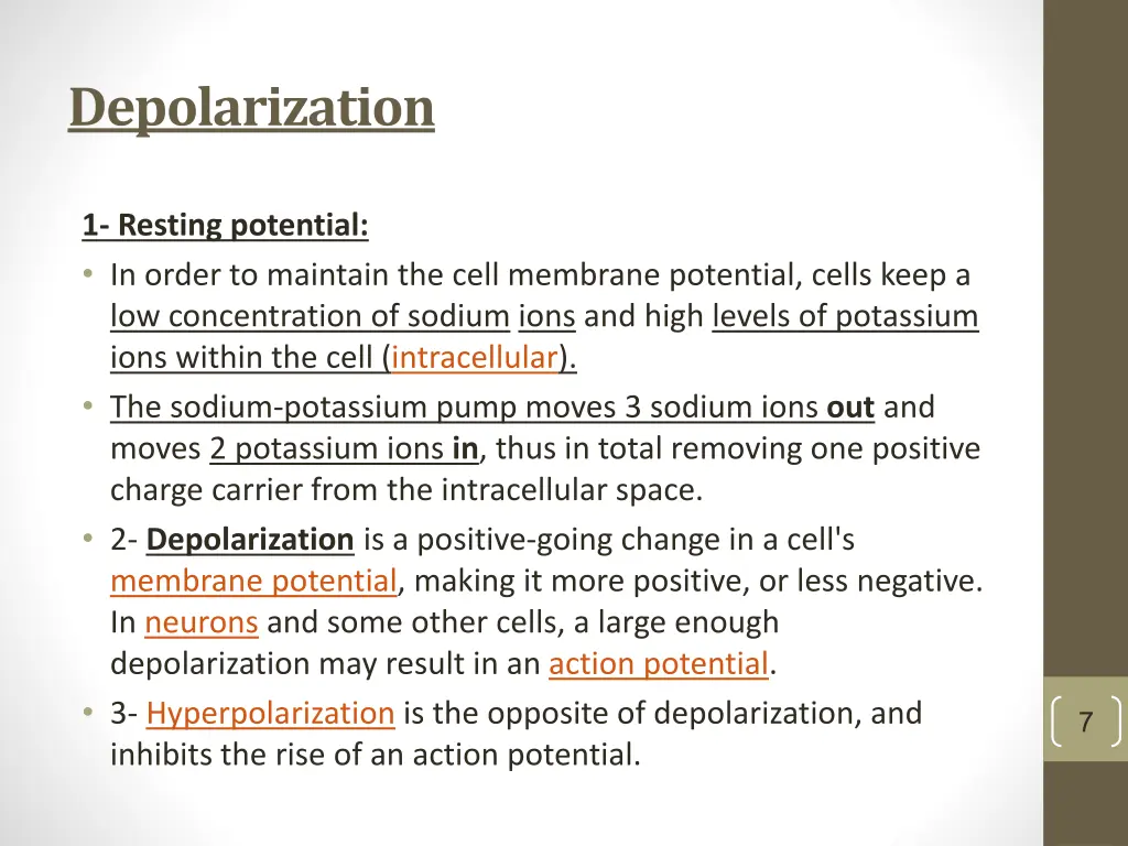 depolarization