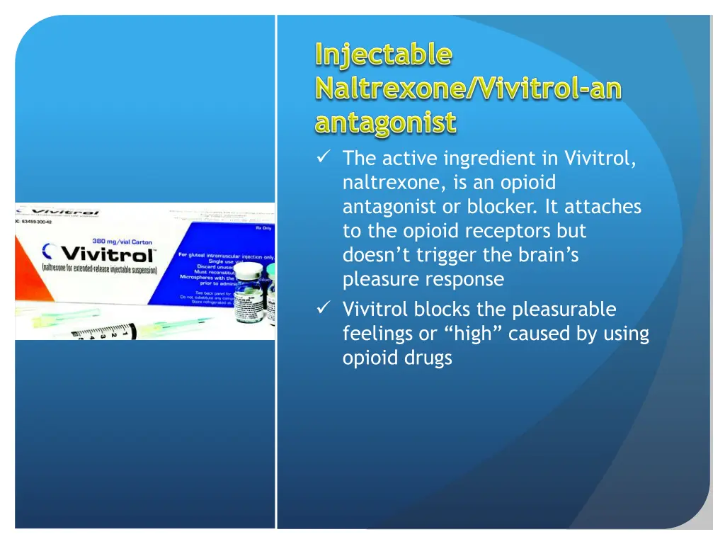 the active ingredient in vivitrol naltrexone