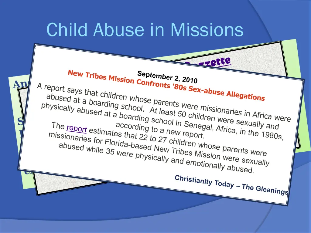 child abuse in missions