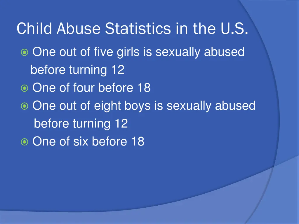 child abuse statistics in the u s